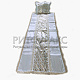 Комплект ритуальный атлас со вставкой полоса вертикальная "Накат "(покрывало+ наволочка)