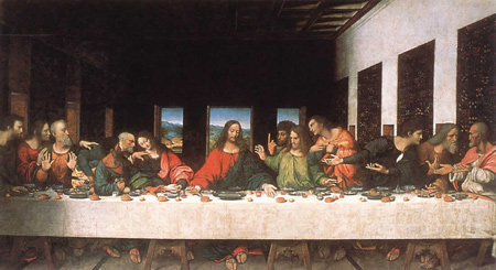 изображение полотна Леонардо да Винчи «Тайная вечеря»